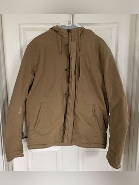 Vintage American Eagle Beige Canvas Outdoor Coat size M